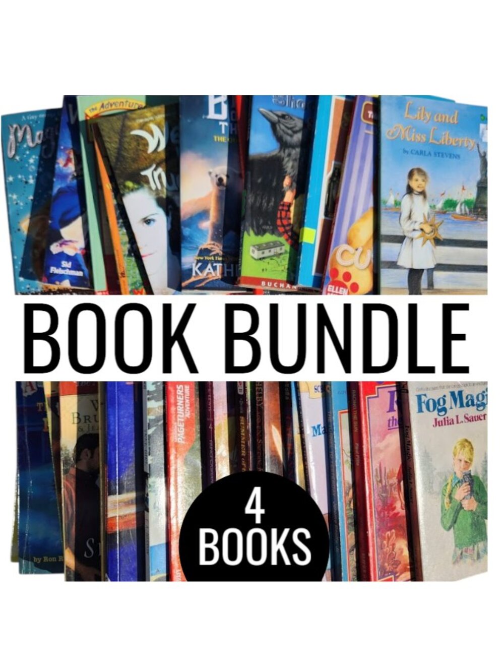4 Book Bundle Lot Set Chapter Books Young Adult Literature Novels Mystery Books